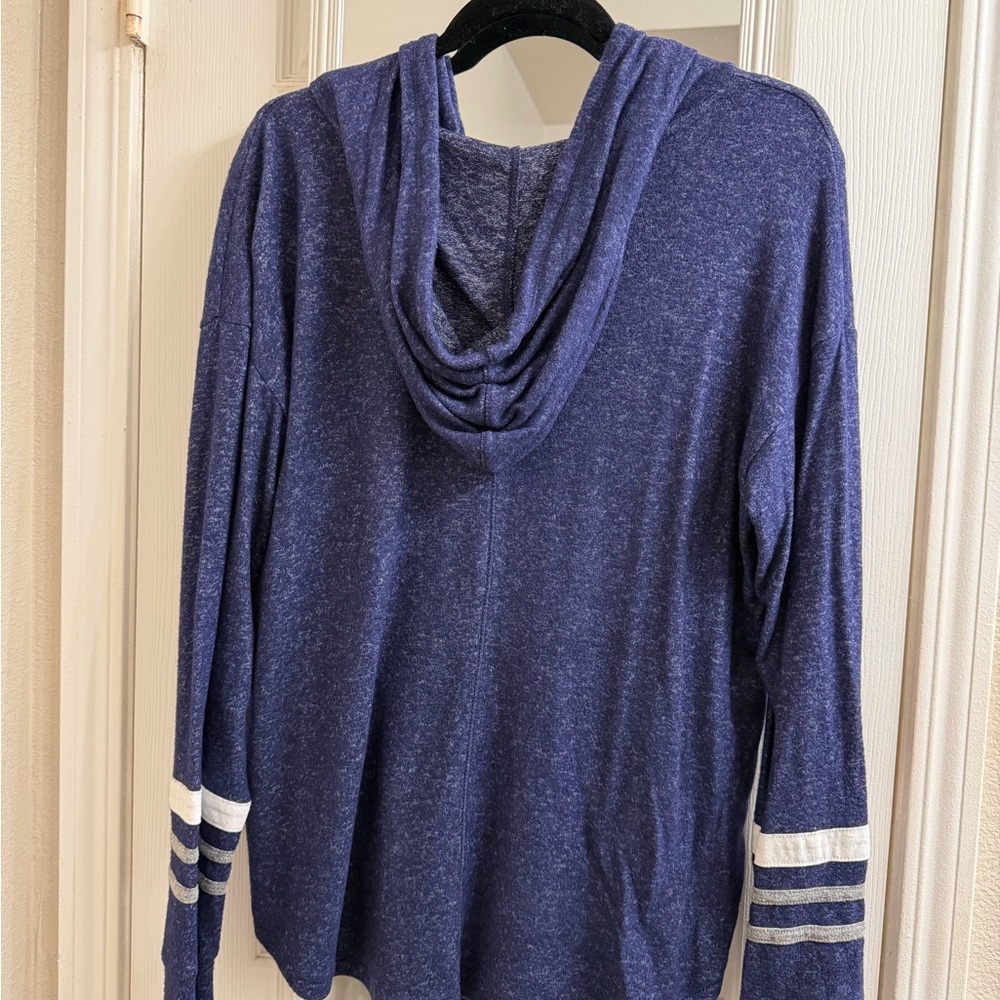 Market & Spruce Blue V-Neck Sweater